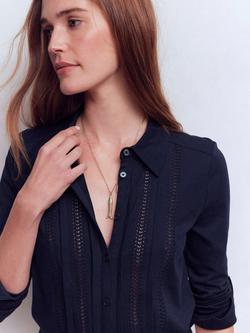 Boden Trim Detail Jersey Shirt, Navy - view 2, Navy