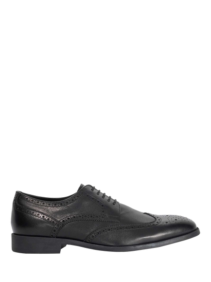 Dune London Sunni Leather Flexi Sole Brogues, Black
