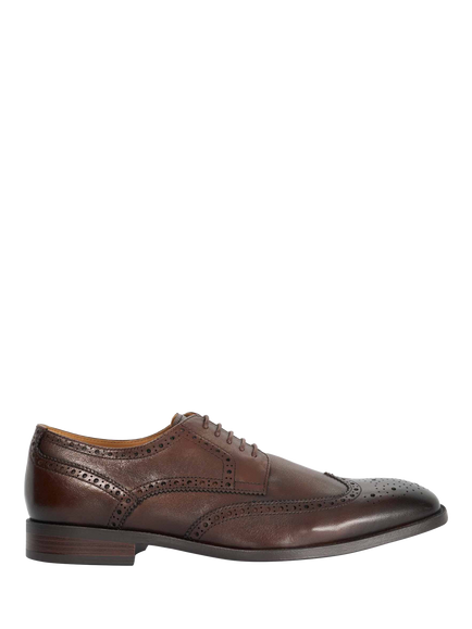 Dune London Sunni Leather Flexi Sole Brogues, Brown
