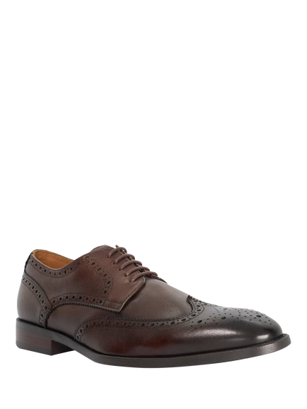 Dune London Sunni Leather Flexi Sole Brogues - view 2, Brown