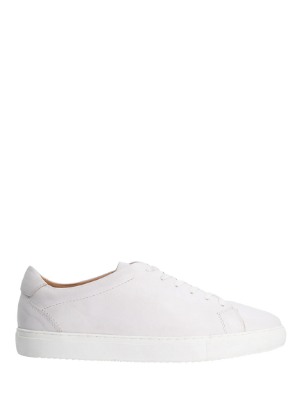 Dune London Trevons Leather Cup Sole Trainers, White