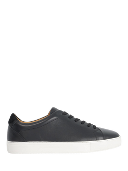 Dune London Trevons Leather Cup Sole Trainers, Black, Black
