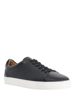 Dune London Trevons Leather Cup Sole Trainers, Black - view 2, Black