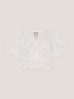Monsoon Kids' Lola Lace Cover Up, Ivory, Ivory
