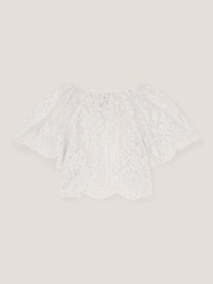 Monsoon Kids' Lola Lace Cover Up, Ivory - view 2, Ivory