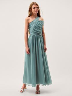 Monsoon Kids' Arianna Asymmetric Prom Dress, Green, Green