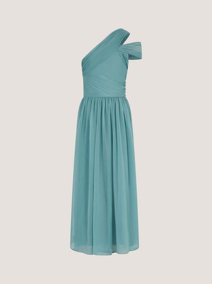 Monsoon Kids' Arianna Asymmetric Prom Dress, Green - view 2, Green