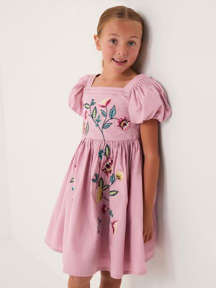 Monsoon Kids' Floral Dress, Lilac, Lilac