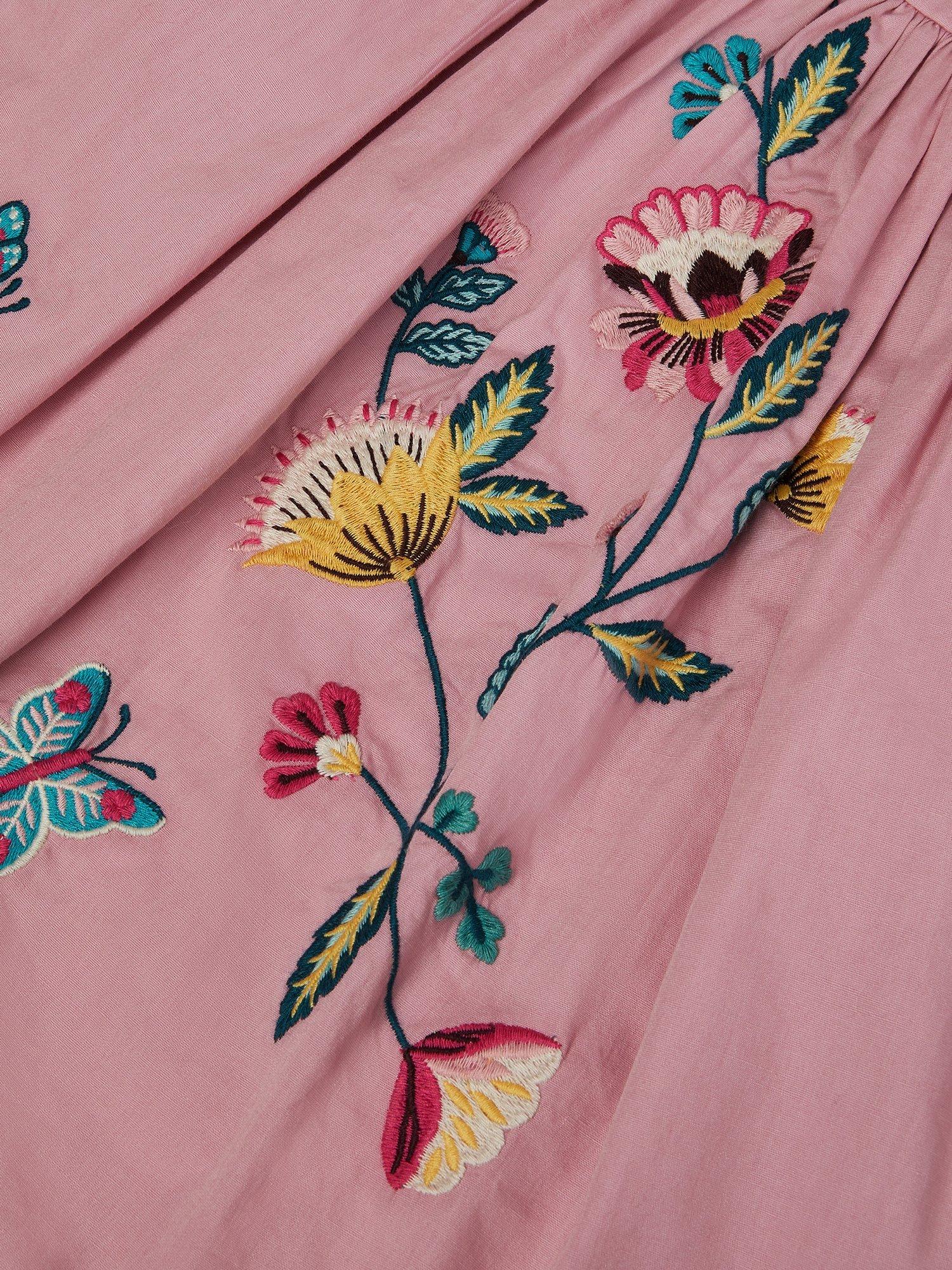 Product image 3 of 4, which shows Monsoon Kids' Floral Dress, Lilac, 3-4 years