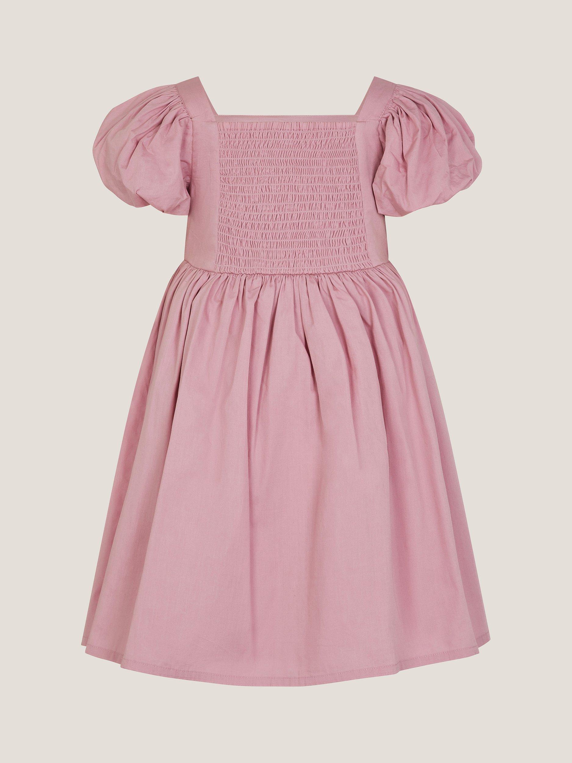 Product image 4 of 4, which shows Monsoon Kids' Floral Dress, Lilac, 3-4 years