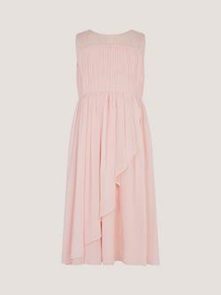 Monsoon Kids' Imogen Sleeveless Chiffon Party Dress, Pink, Pink