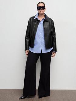 Mango Sabina Faux Leather Jacket, Black