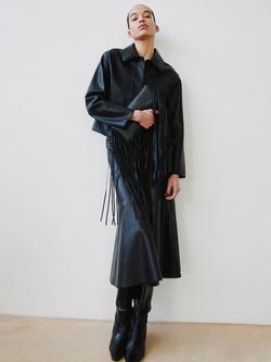 Mango Sabina Faux Leather Jacket - view 2, Black