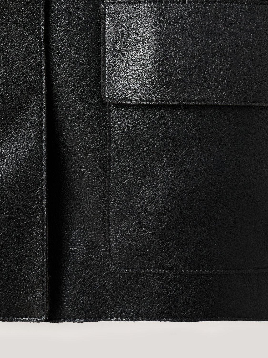 Product image 5 of 8, which shows Mango Sabina Faux Leather Jacket, Black, XXS