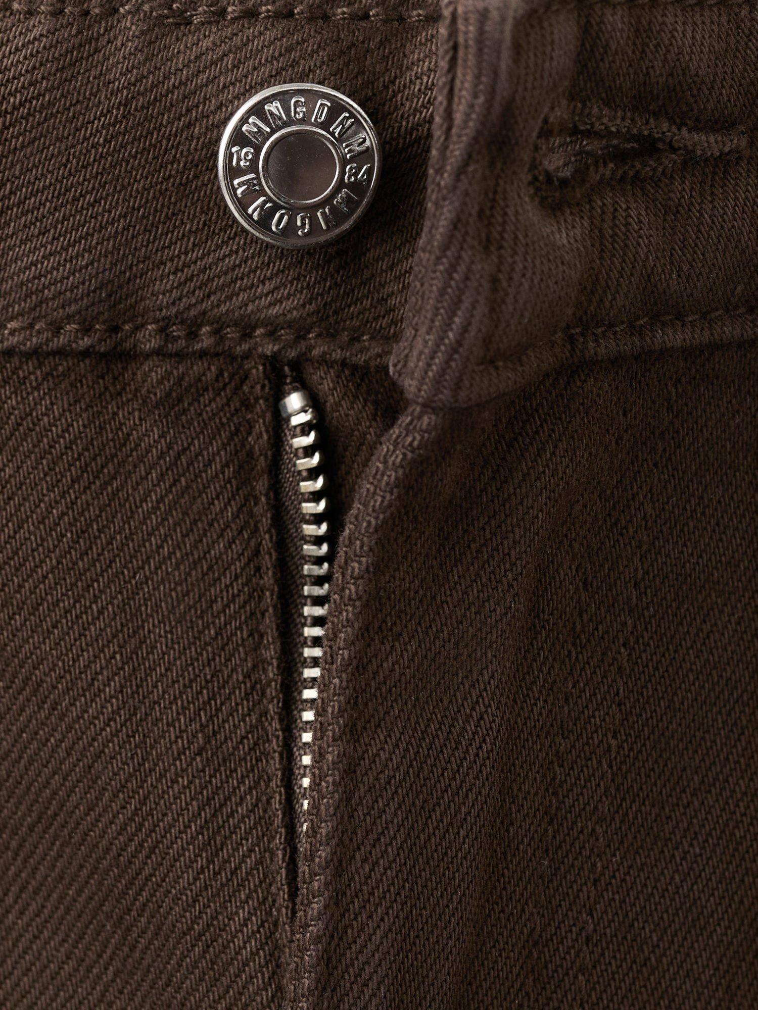 Product image 7 of 7, which shows Mango Danila High Rise Wide Leg Jeans, Dark Brown, 10