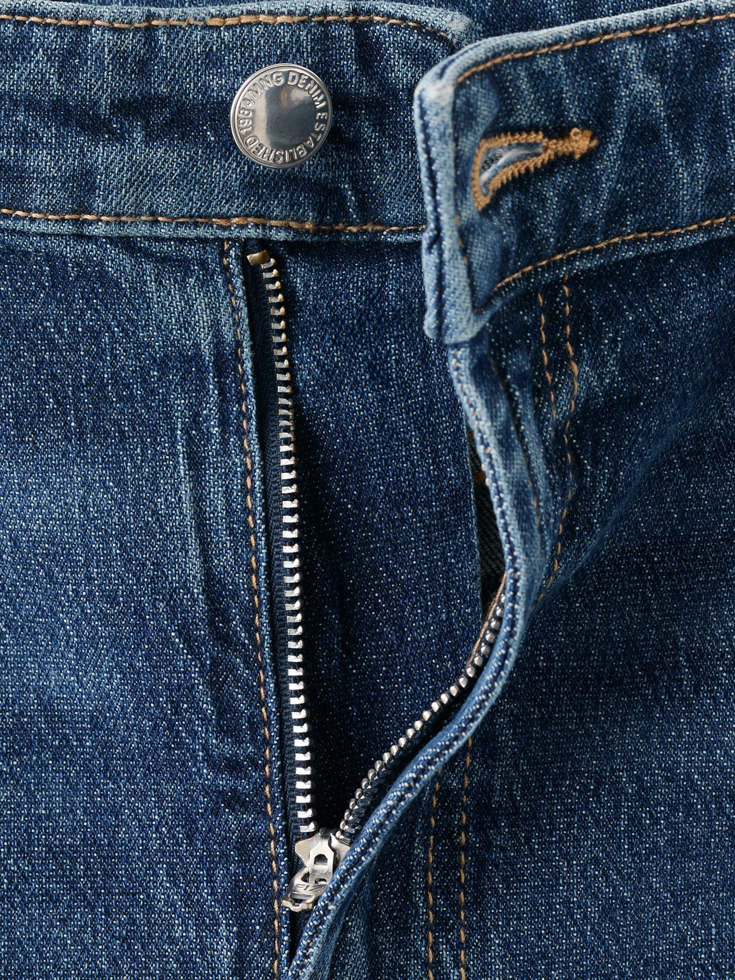 Product image 5 of 8, which shows Mango Elise High Rise Wide Leg Jeans, Mid Blue, 4