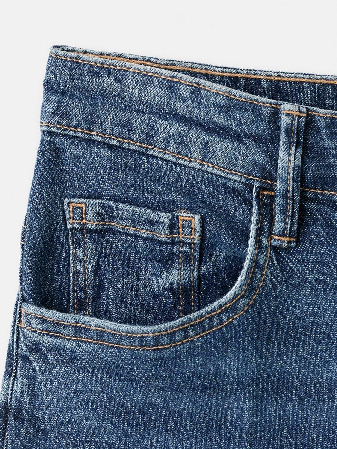 Product image 8 of 8, which shows Mango Elise High Rise Wide Leg Jeans, Mid Blue, 4