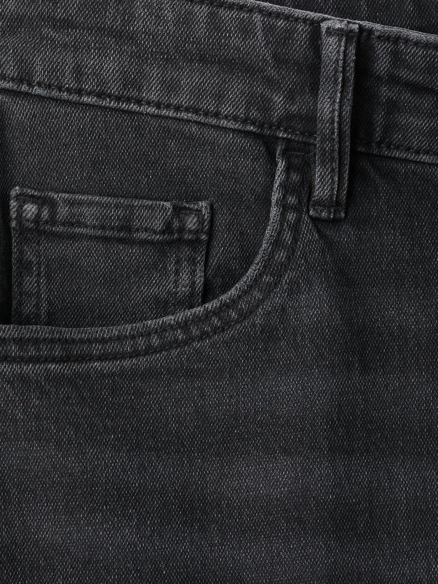 Product image 5 of 8, which shows Mango Elise High Rise Wide Leg Jeans, Dark Grey, 4