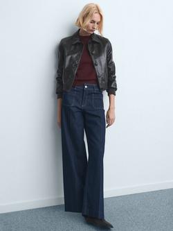 Mango Jessie Wide Leg Jeans - view 2, Dark Blue