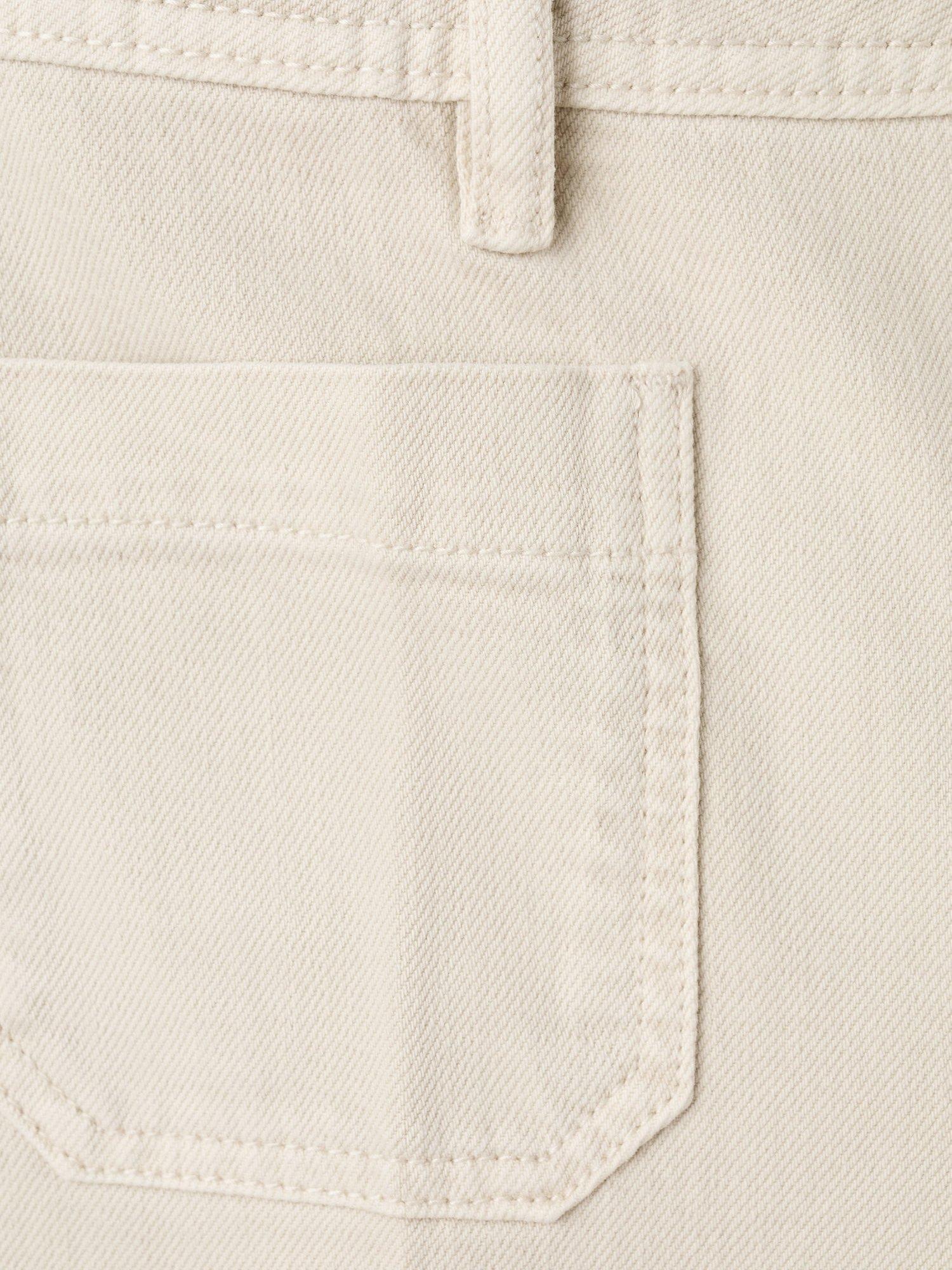 Product image 7 of 7, which shows Mango Jessie Wide Leg Jeans, Beige, 4