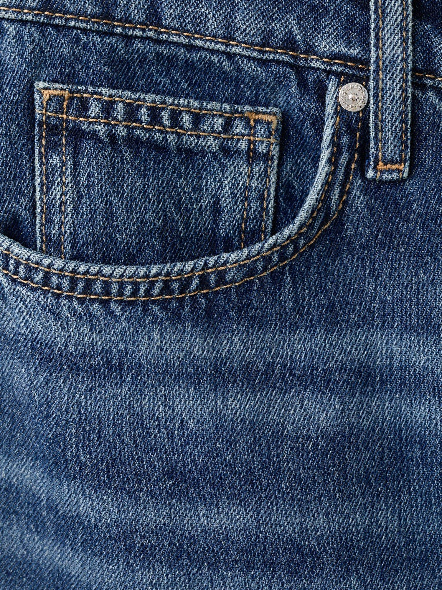 Product image 5 of 8, which shows Mango Matilda High Rise Straight Jeans, Mid Blue, 10