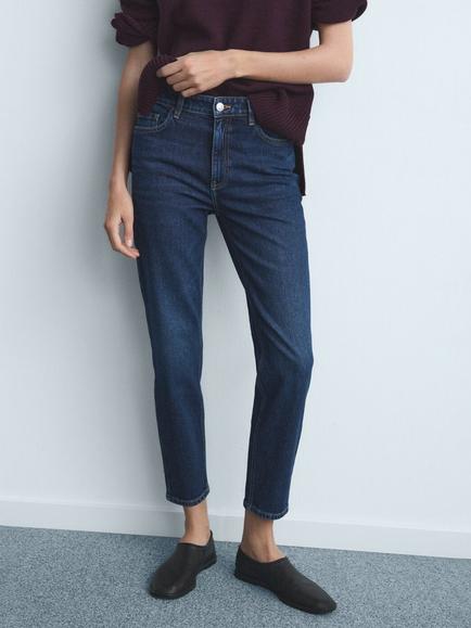 Mango New Mom Jeans, Navy