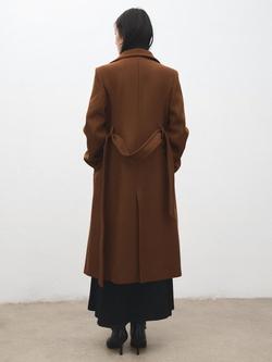 Mango Sirenita Belted Wool Rich Coat, Medium Brown - view 2, Medium Brown