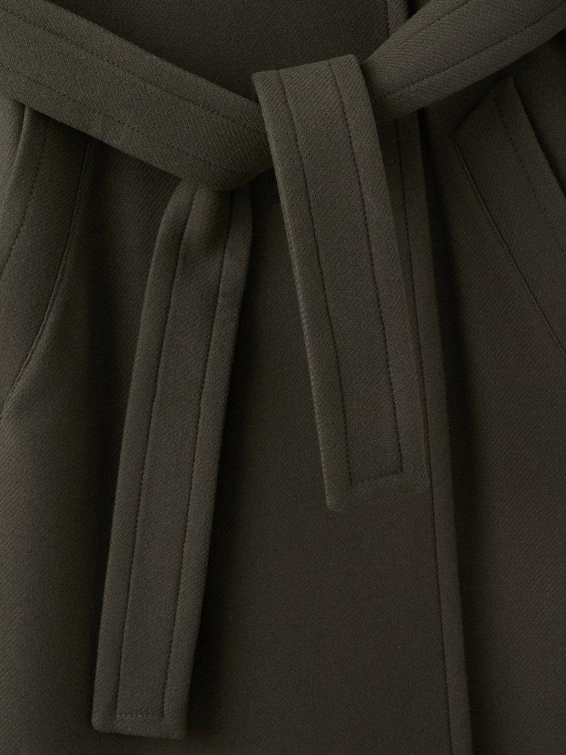 Product image 6 of 6, which shows Mango Traviata Belted Wool Rich Coat, Khaki, XS