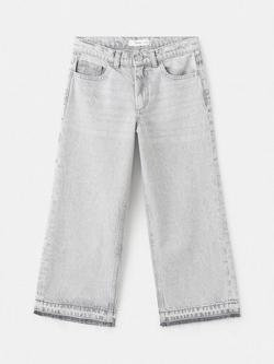 Mango Kids' Culotte Jeans, Grey, Grey