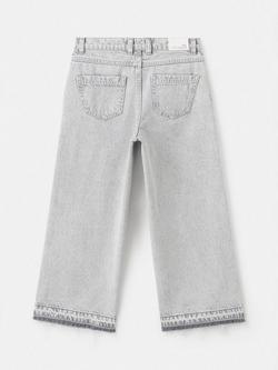 Mango Kids' Culotte Jeans, Grey - view 2, Grey