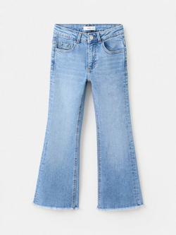 Mango Kids' Flared Jeans, Blue - view 2, Blue