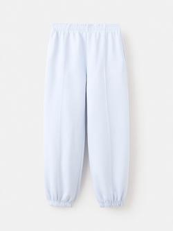 Mango Kids' Cotton Seam Joggers, Light Blue, Light Blue