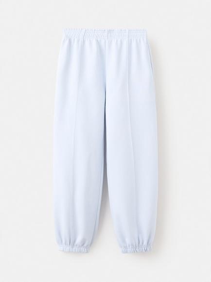 Mango Kids' Cotton Seam Joggers, Light Blue, Light Blue