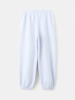 Mango Kids' Cotton Seam Joggers, Light Blue - view 2, Light Blue