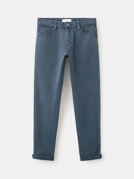 Mango Kids' Peru Straight Cut Trousers, Navy - view 2, Navy