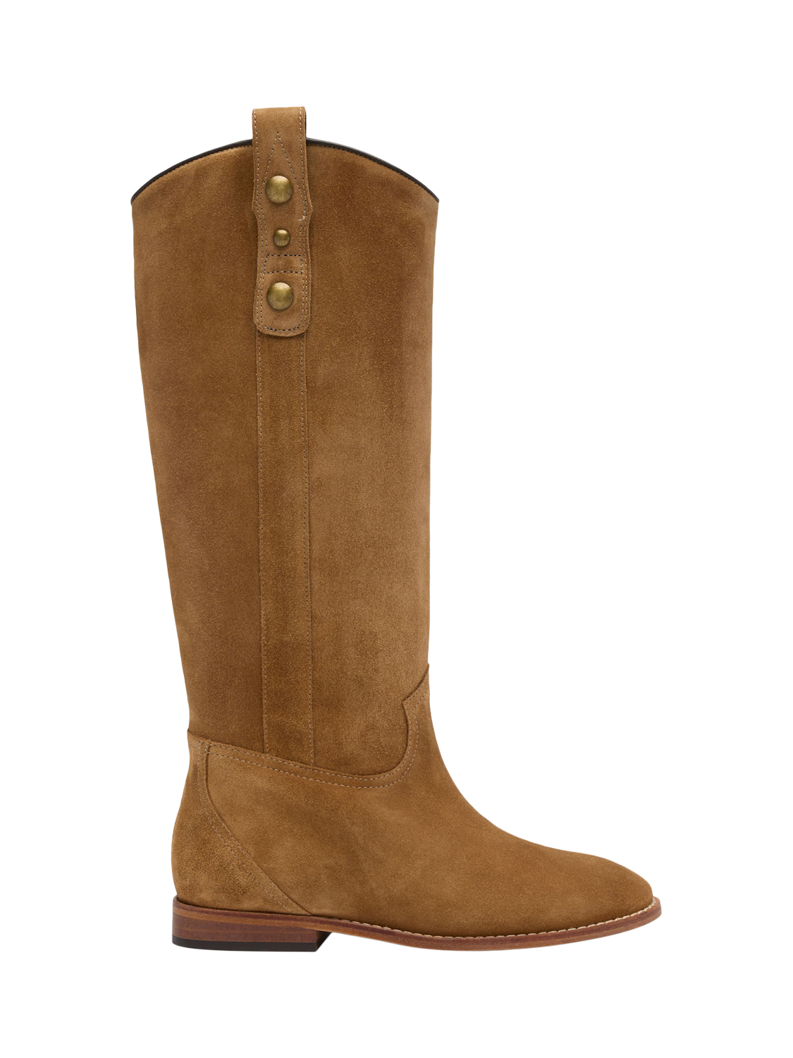 Product image 1 of 6, which shows Russell & Bromley Greendale Suede Knee High Riding Boots, Brown, 5