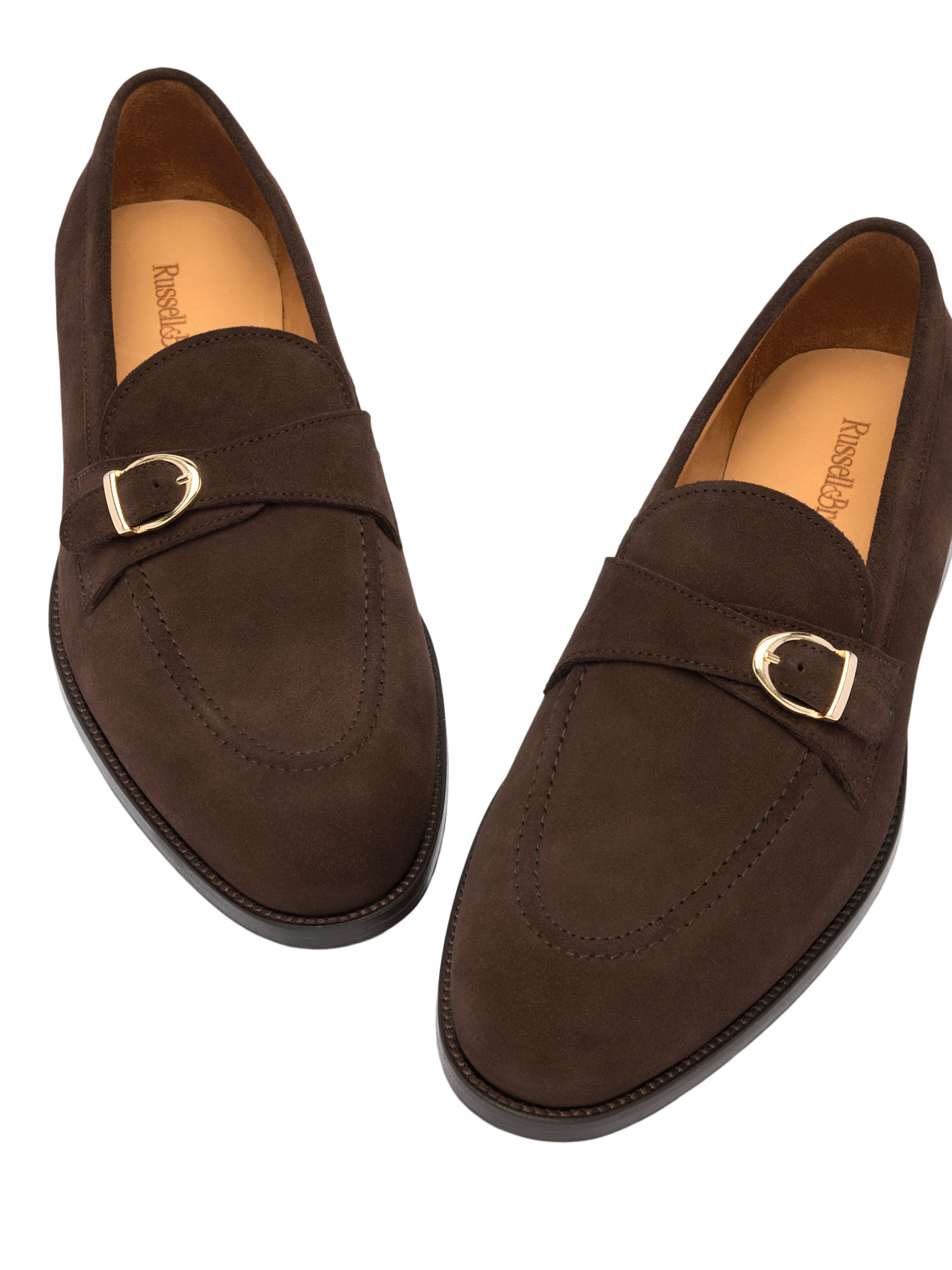Product image 4 of 4, which shows Russell & Bromley Hayton Suede Loafers, Brown, 8