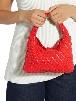 Dune London Deliberate Woven Grab Bag, Red - view 2, Red