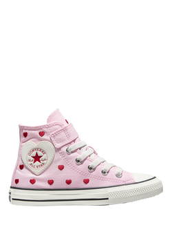 Converse Kids' Chuck Taylor All Star Canvas Heart Trainers, Pink/Multi, Pink/Multi