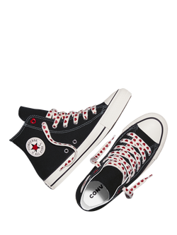 Converse Kids' Chuck Taylor All Star Heart Trainers, Black/White - view 2, Black/White