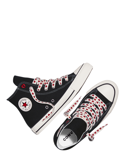 Converse Kids' Chuck Taylor All Star Heart Trainers, Black/White - view 2, Black/White