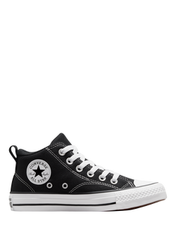 Converse Kids' Chuck Taylor All Star Mid Top Canvas Trainers, Black/White, Black/White