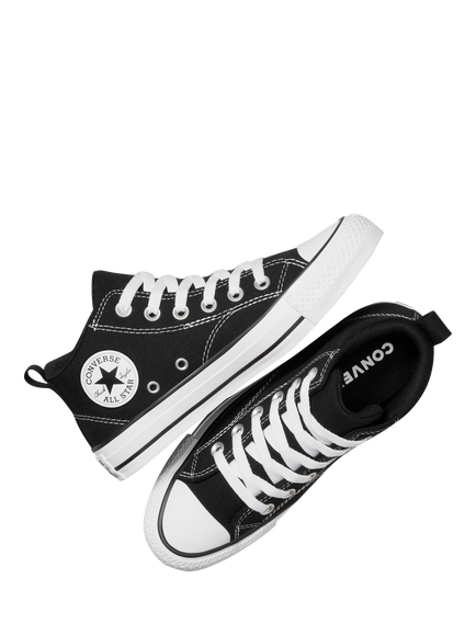Converse Kids' Chuck Taylor All Star Mid Top Canvas Trainers, Black/White - view 2, Black/White