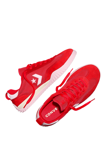Converse Kids' Run Star Lace Up Trainers, Red/Egret - view 2, Red/Egret