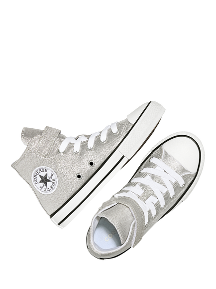 Converse Kids' Chuck Taylor Easy On High Top Trainers, Light Grey - view 2, Light Grey