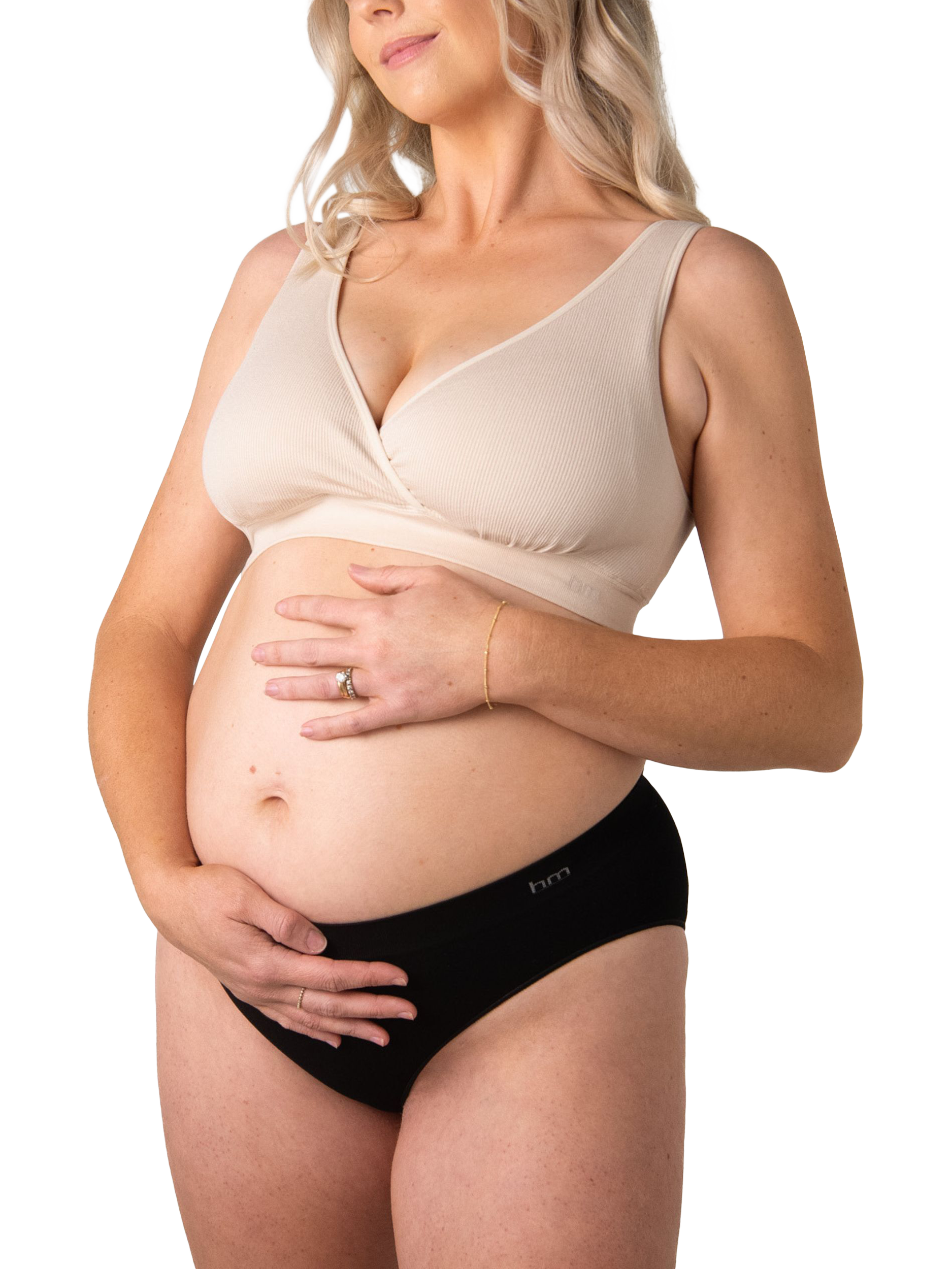 Product image 2 of 6, which shows Hotmilk My Comfort FlexFit Maternity Bra, Oat, S