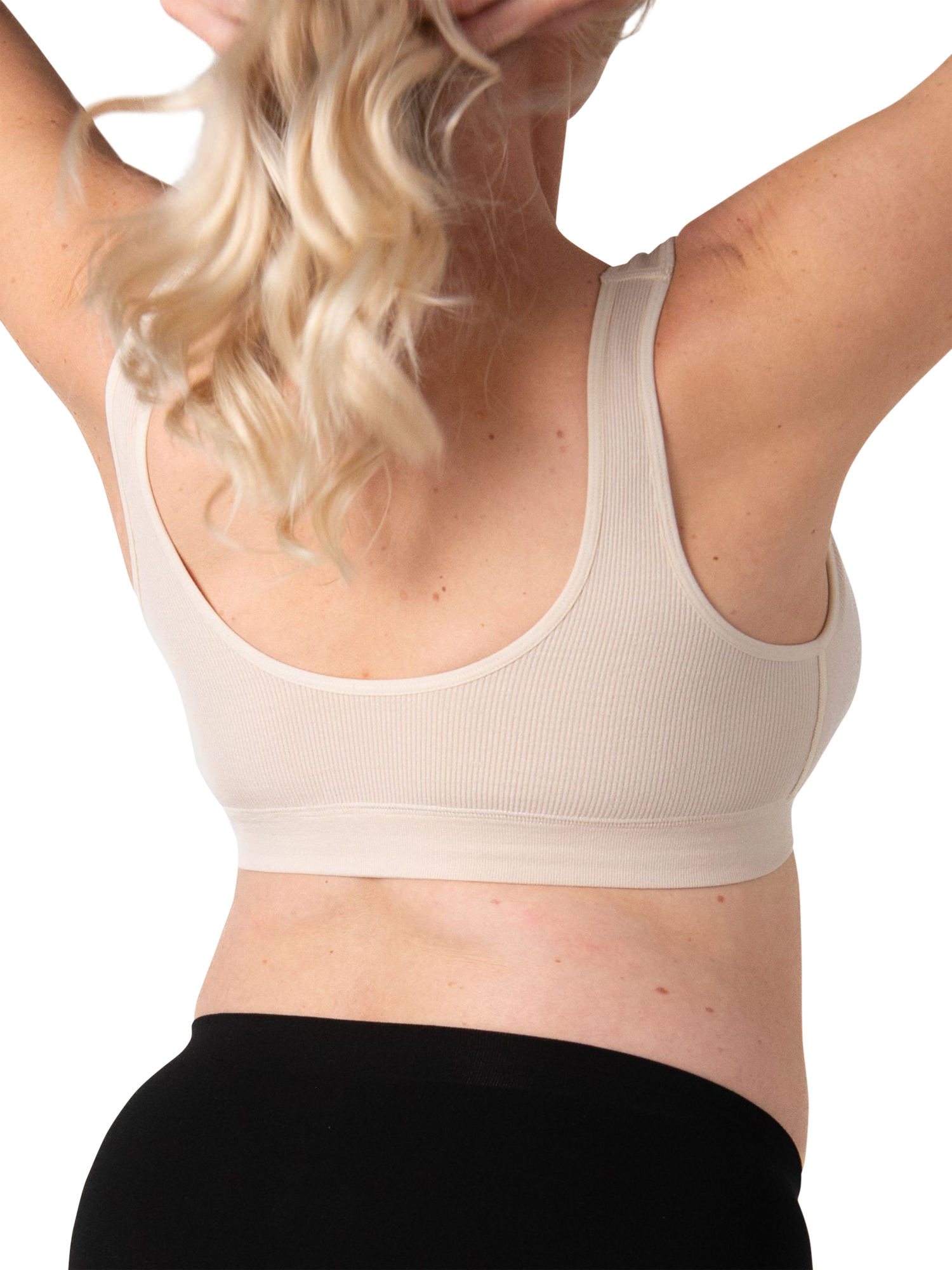 Product image 3 of 6, which shows Hotmilk My Comfort FlexFit Maternity Bra, Oat, S