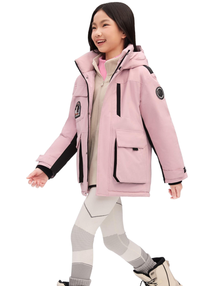 Bosideng Kids' Hooded Down Jacket, Cherry Bloom