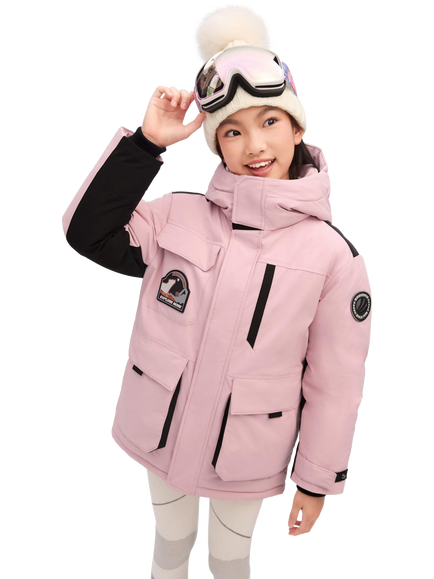 Bosideng Kids' Hooded Down Jacket - view 2, Cherry Bloom