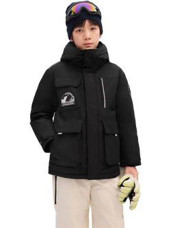 Bosideng Kids' Hooded Down Jacket, Black